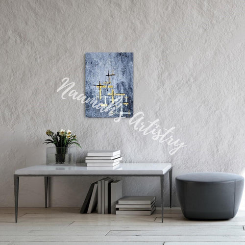 Alchemy Goes Industrial - Abstract acrylic art on stretched canvas