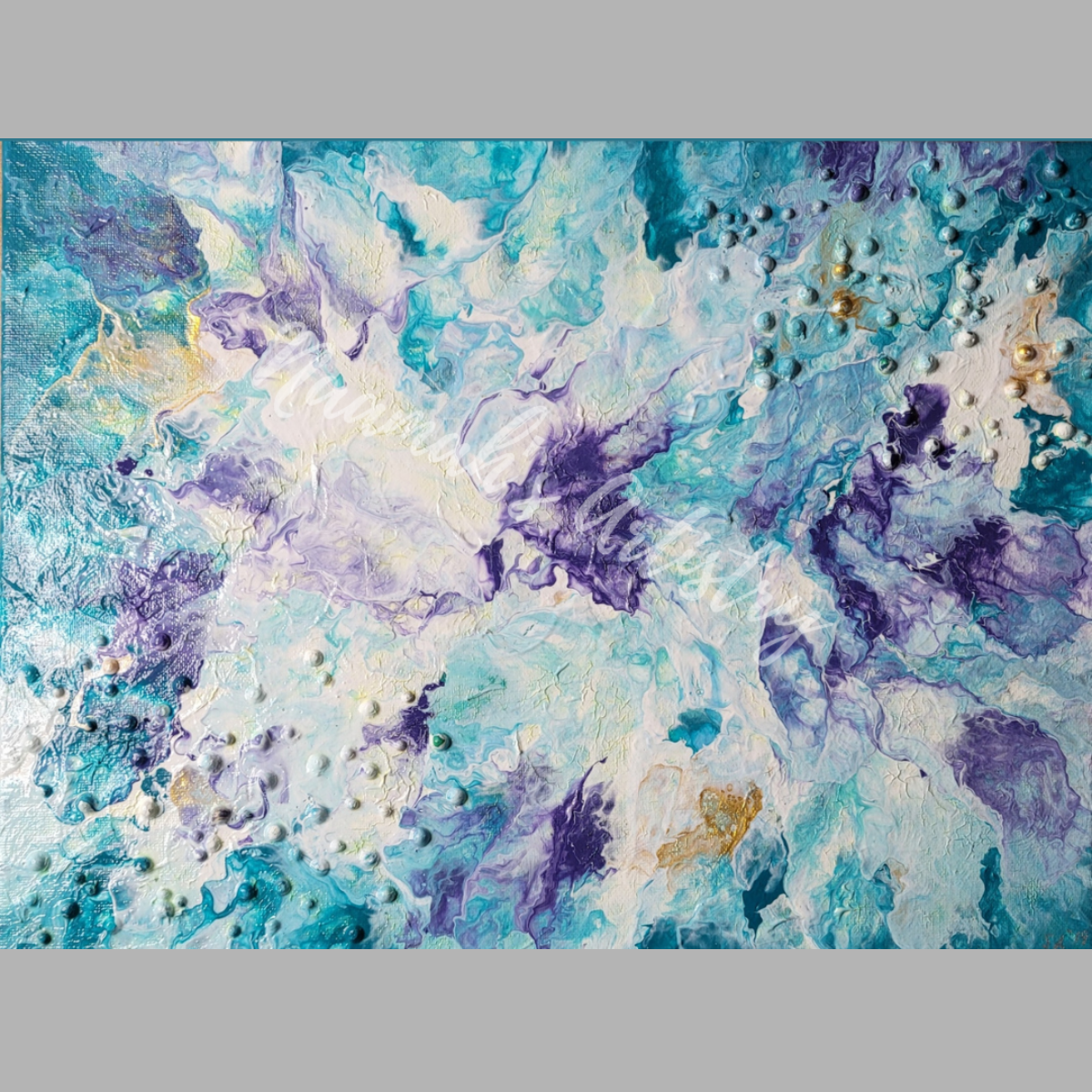 Wipe-Out - Abstract Acrylic art on stretched canvas