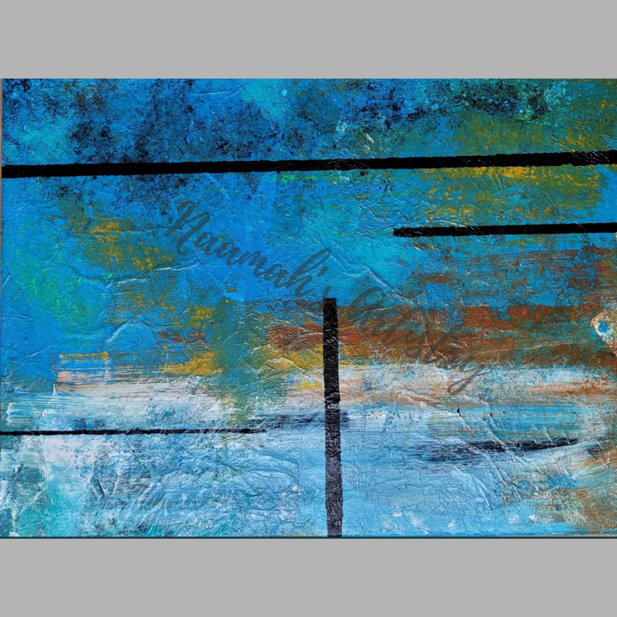 Ravaged World - Textured abstract acrylic art on stretched canvas