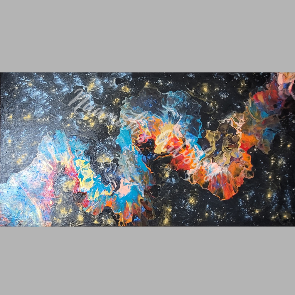 A Galaxy Far, Far Away - Abstract Acrylic pour on canvas