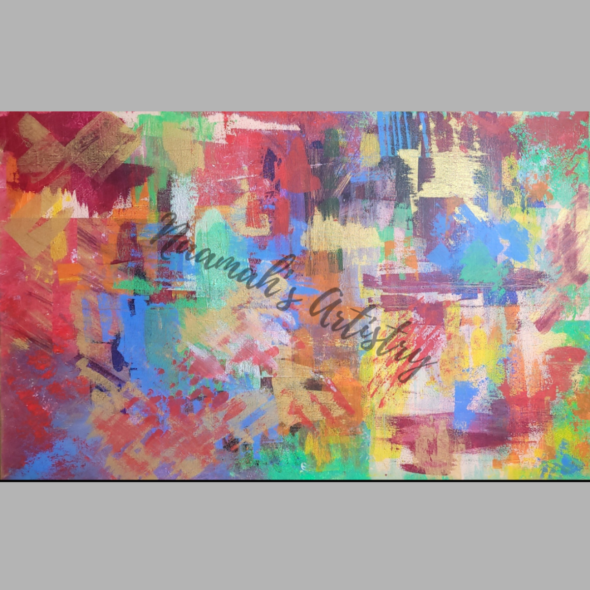 City Lights - Abstract acrylic art on stretched canvas