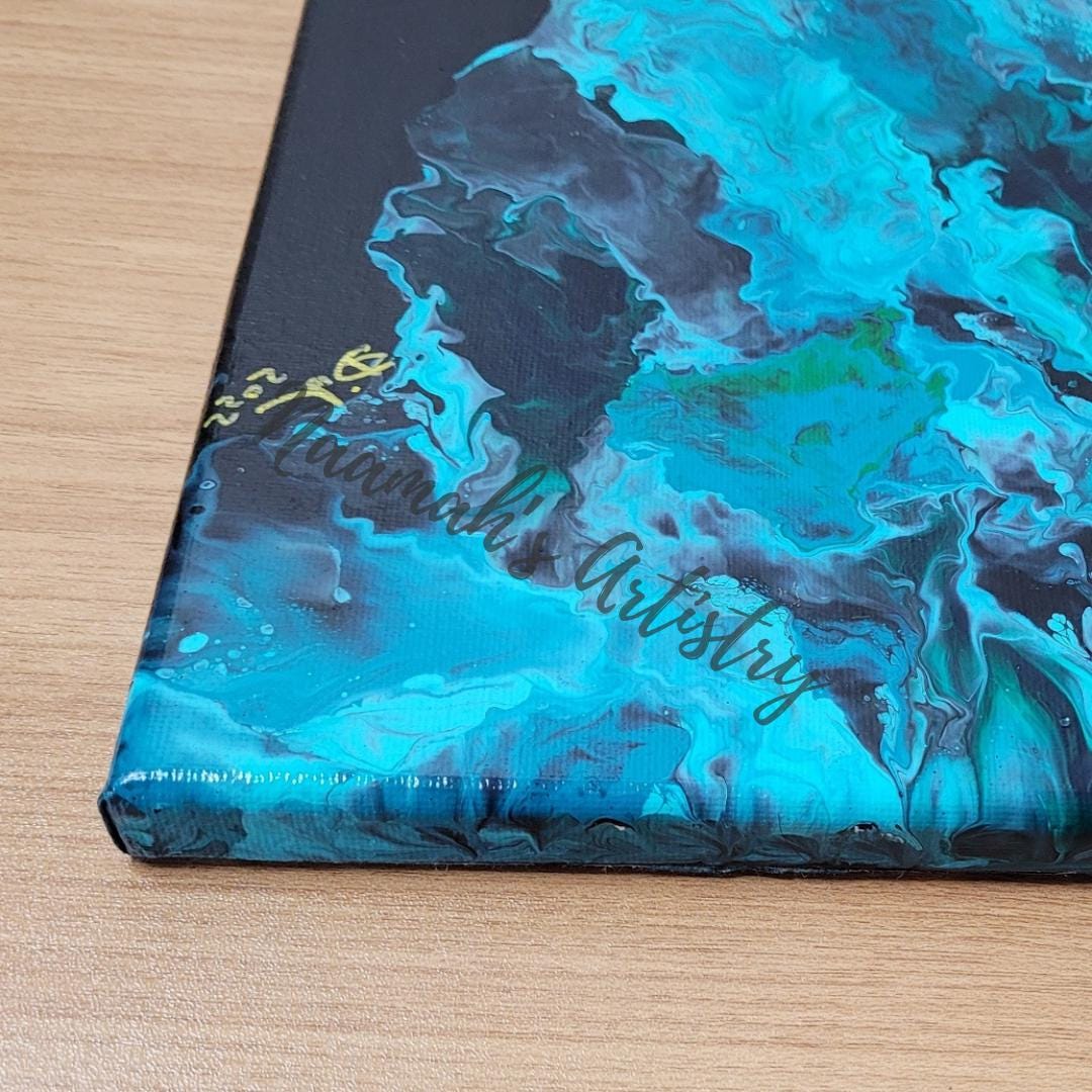 Ethereal Realm - abstract acrylic fluid art on stretched canvas