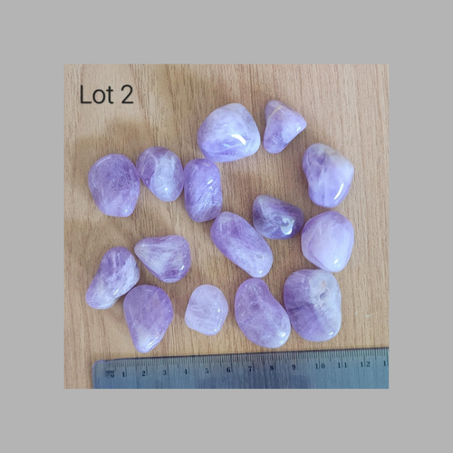 Amethyst Tumble Stones Med to Lge 200gr Bags.