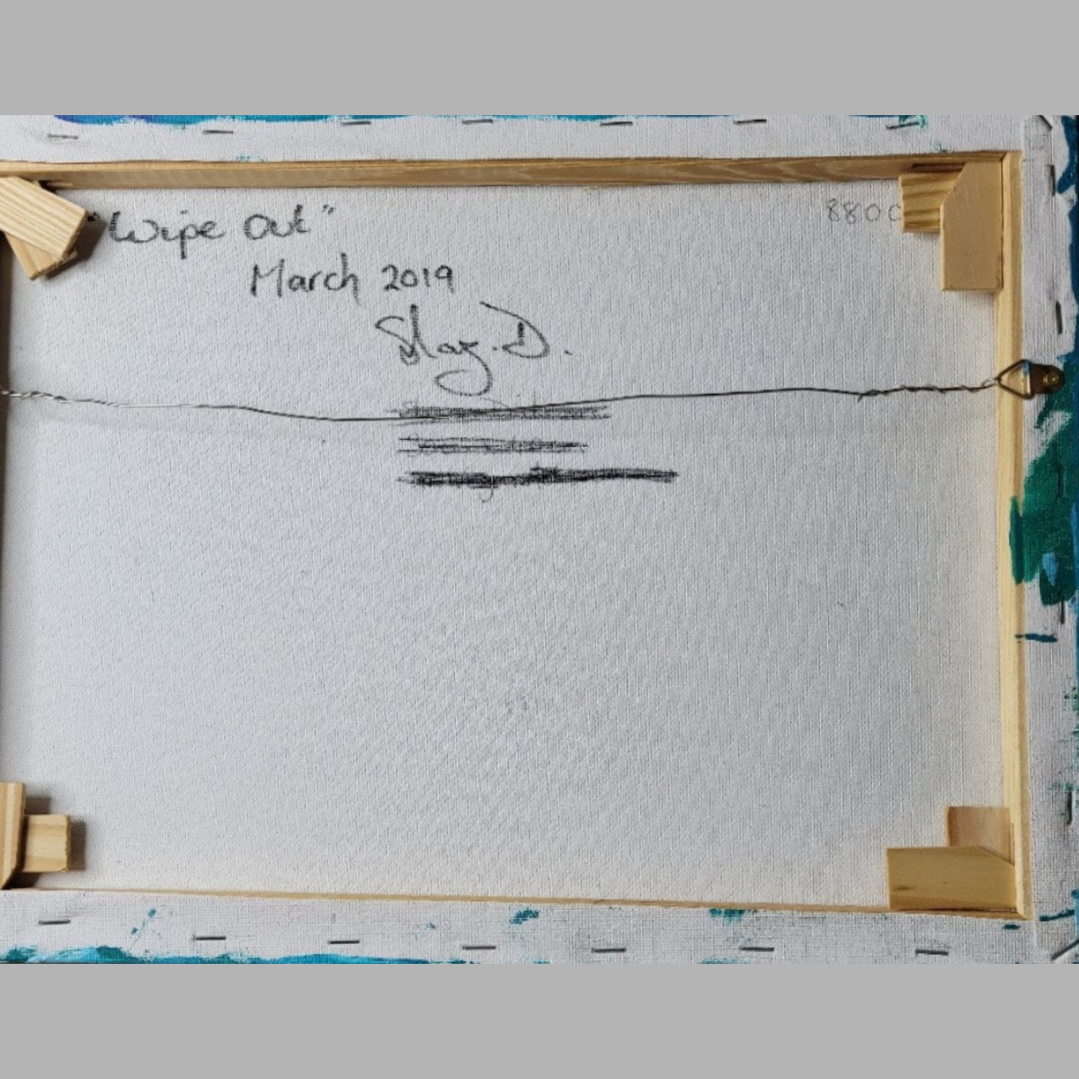 Wipe-Out - Abstract Acrylic art on stretched canvas