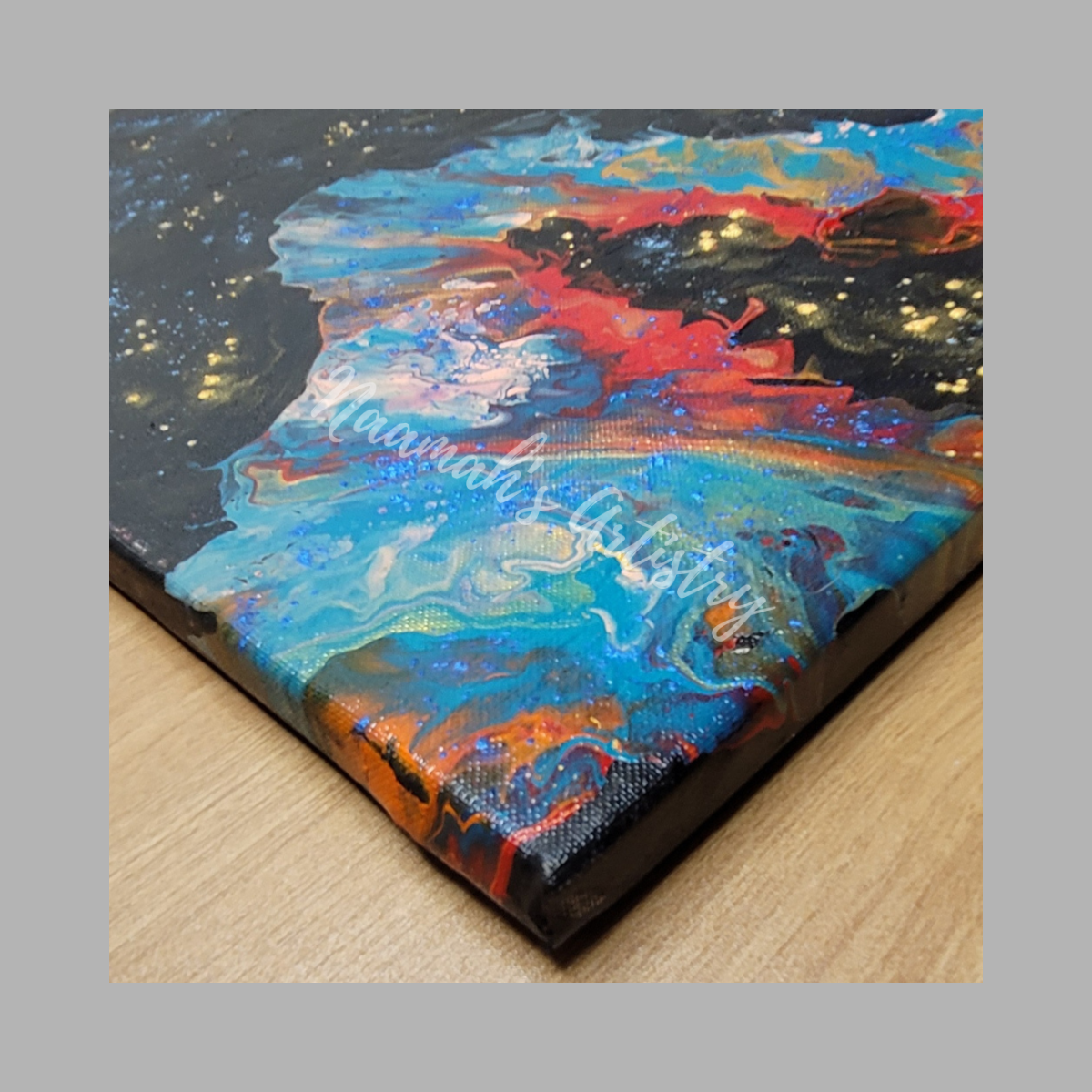 A Galaxy Far, Far Away - Abstract Acrylic pour on canvas