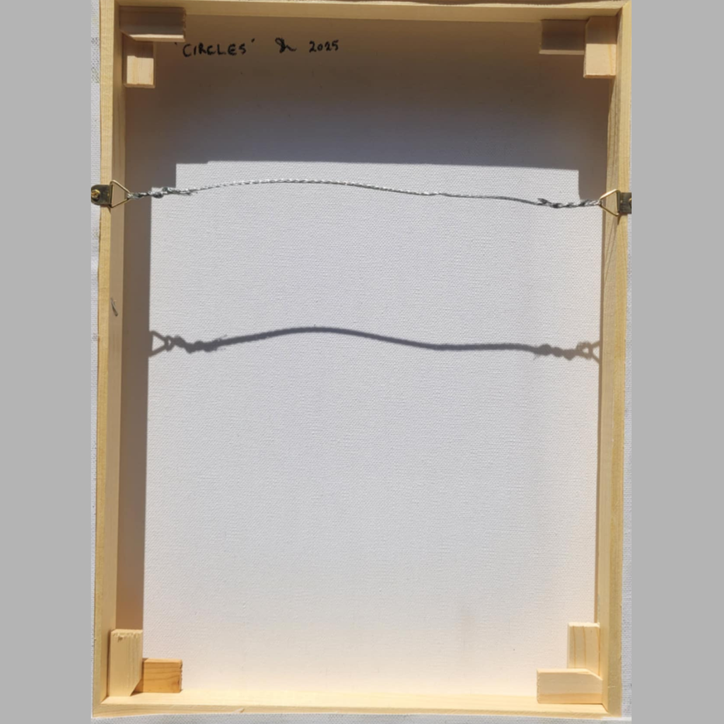 Circles - abstract acrylic art on stretched canvas