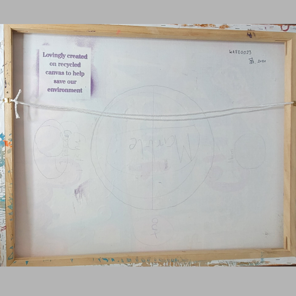 Time is the Key - Abstract acrylic mixed media on stretched canvas