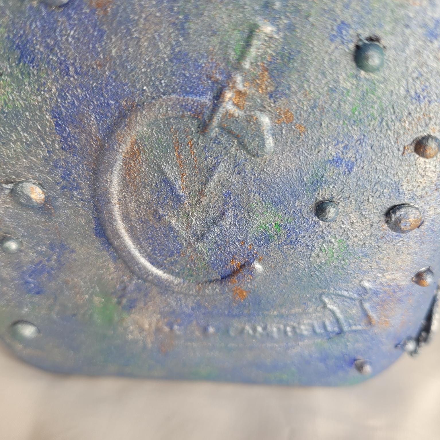 Upcycled  House of Campbell bottle decorated in Steampunk & Floral