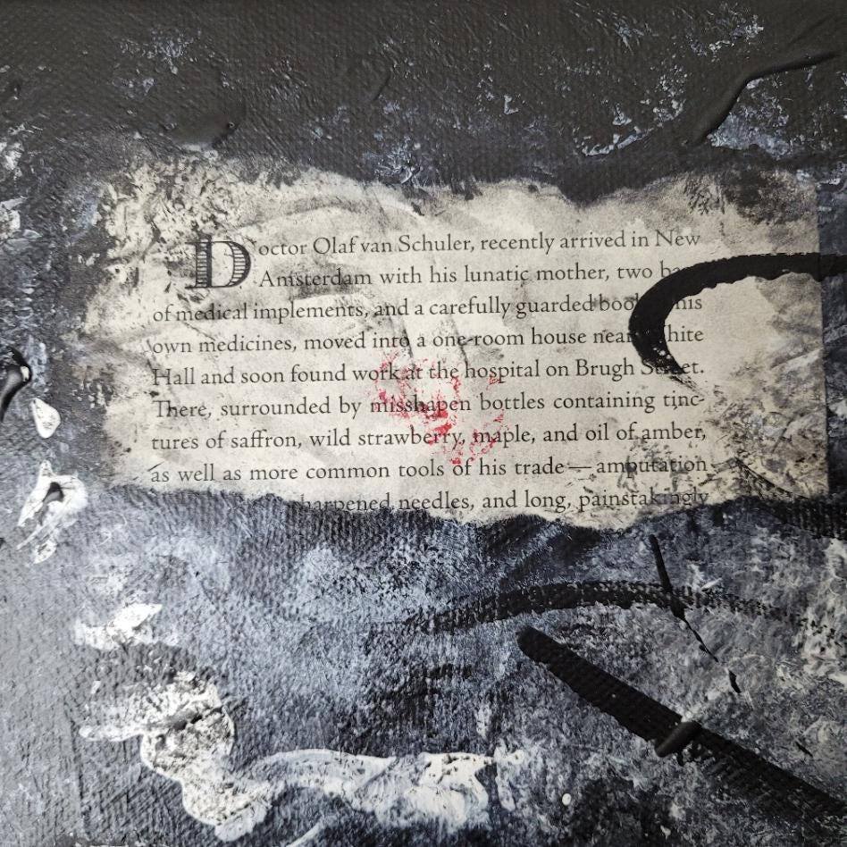 A story in my Brain - abstract acrylic art on stretched canvas