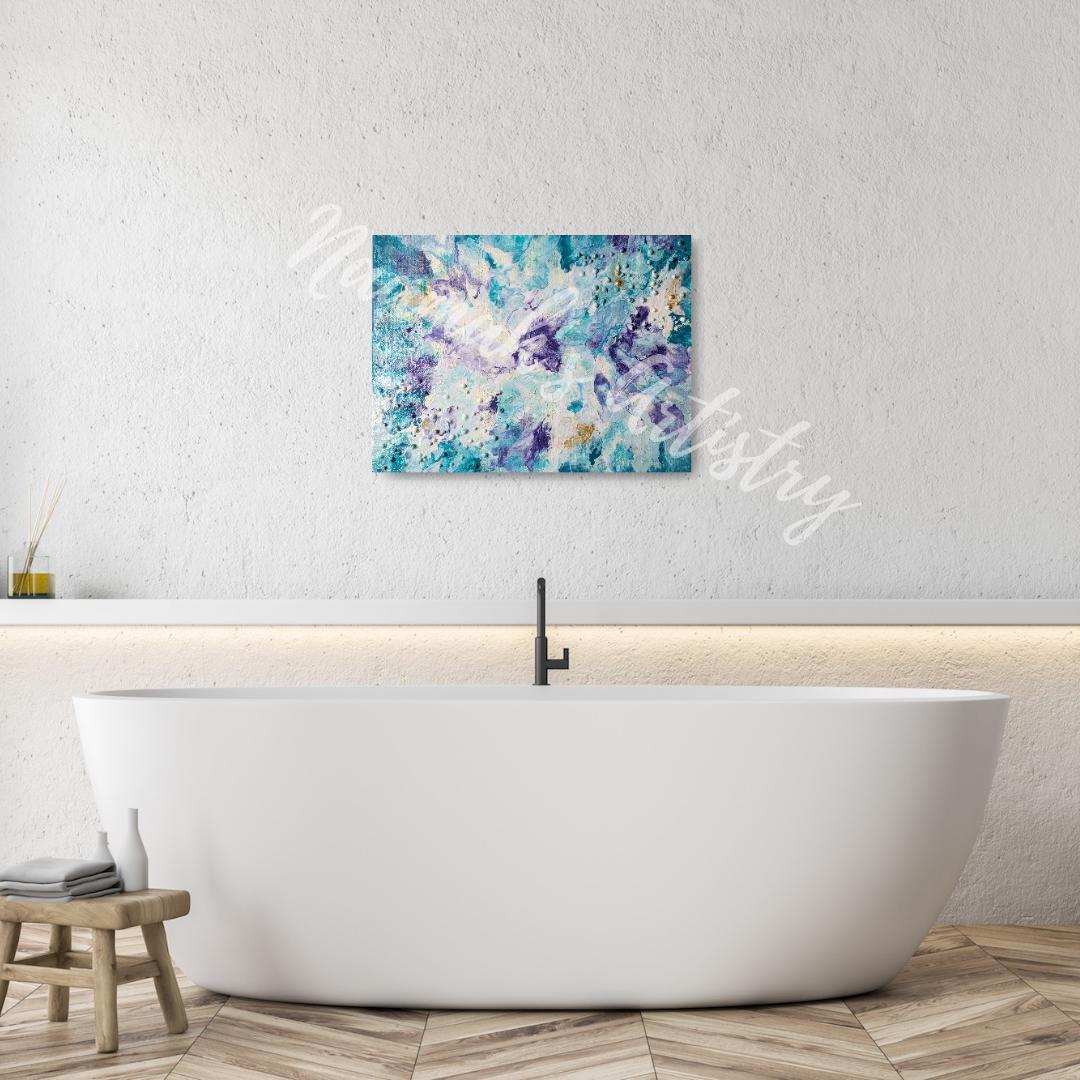 Wipe-Out - Abstract Acrylic art on stretched canvas