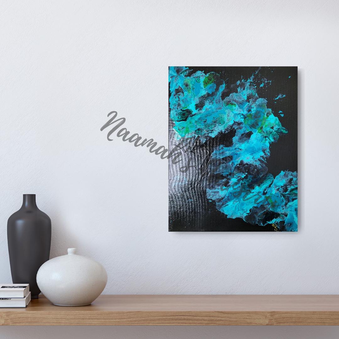 Ethereal Realm - abstract acrylic fluid art on stretched canvas