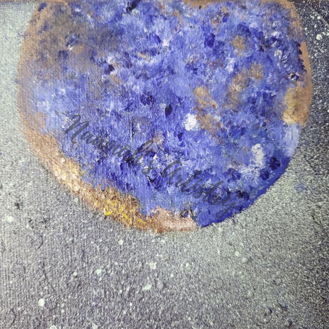 Mercury in Virgo over the Taj Mahal - Abstract acrylic art on stretched canvas