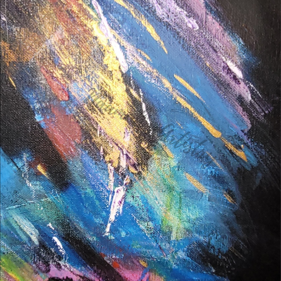 Carnival Lights - abstract acrylic art on stretched canvas