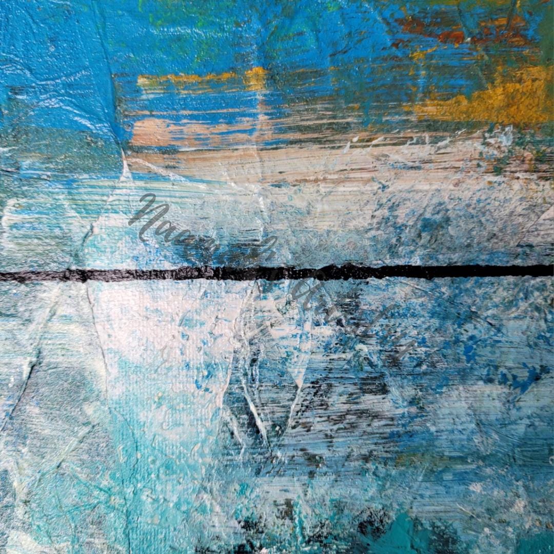 Ravaged World - Textured abstract acrylic art on stretched canvas