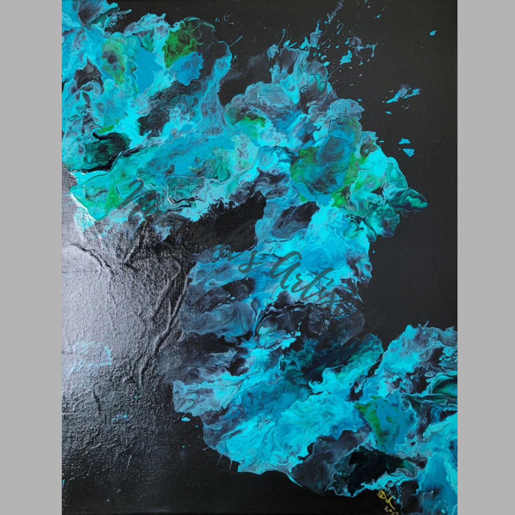 Ethereal Realm - abstract acrylic fluid art on stretched canvas