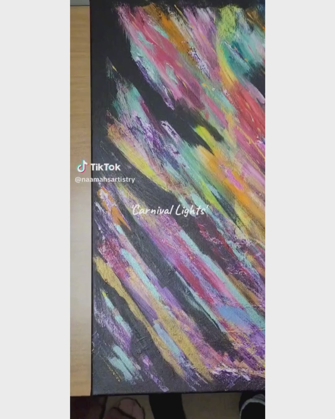 Carnival Lights - abstract acrylic art on stretched canvas