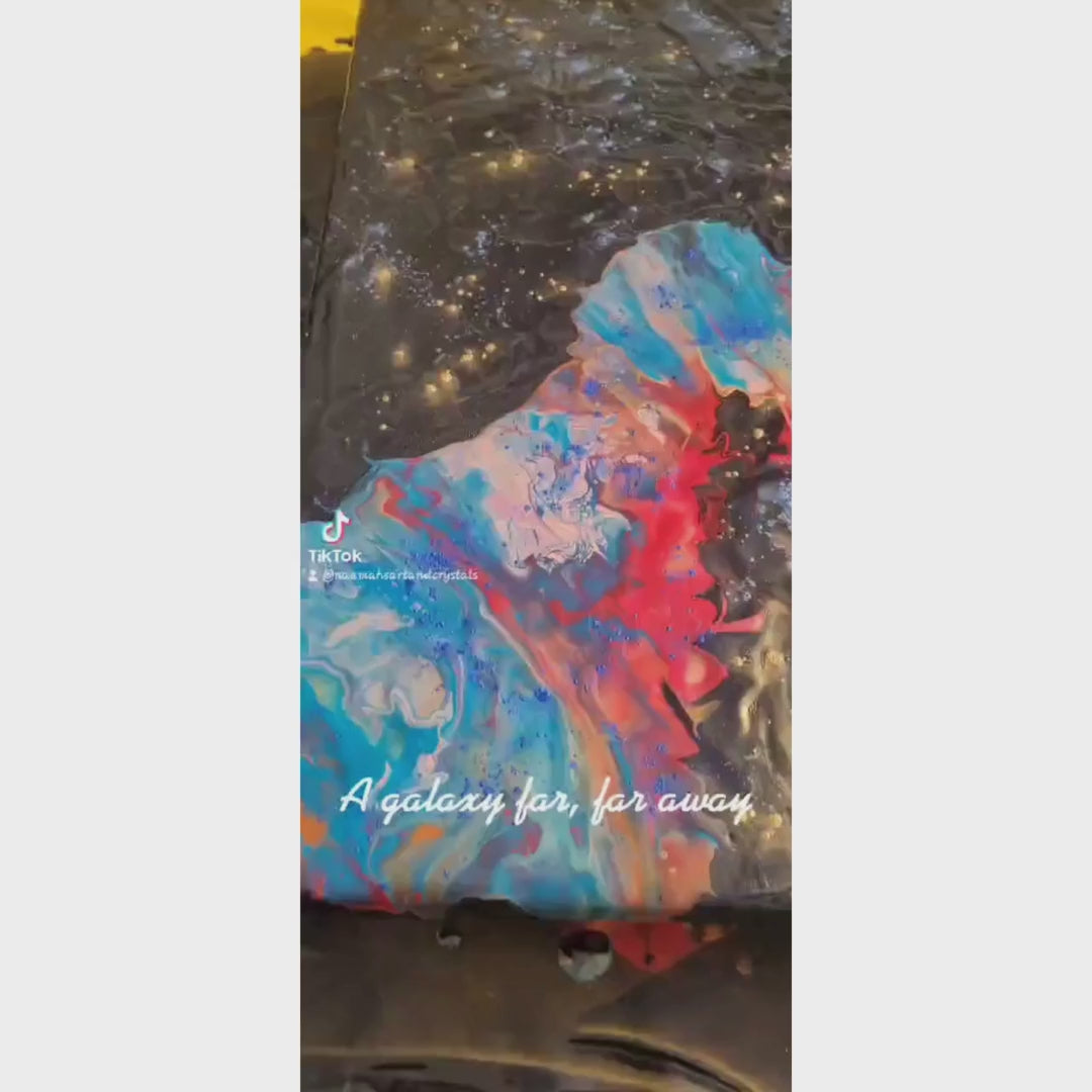 A Galaxy Far, Far Away - Abstract Acrylic pour on canvas