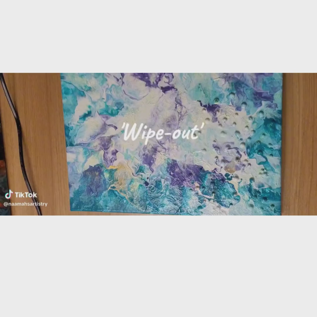 Wipe-Out - Abstract Acrylic art on stretched canvas
